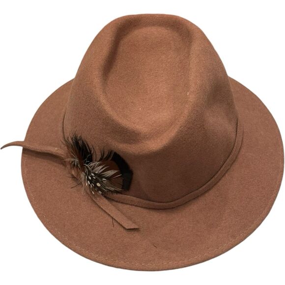 Vintage B. Altman & Co New York Tan Brown Bowler Fedora Hat 100% Wool England main image 9